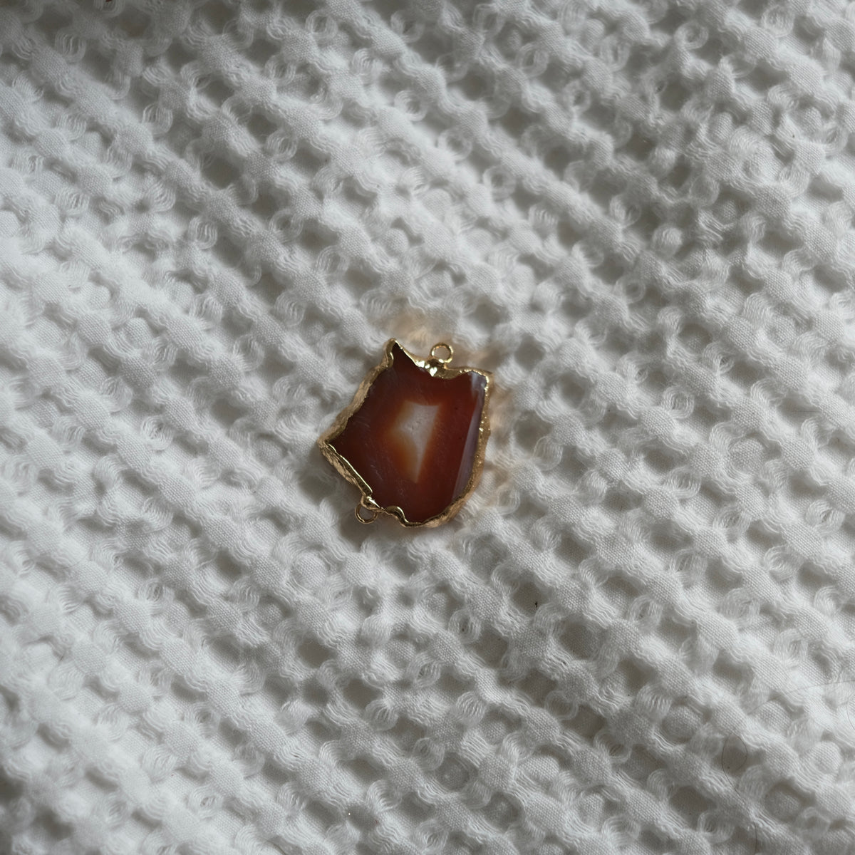 Amber Agate Slice Charm No. 1