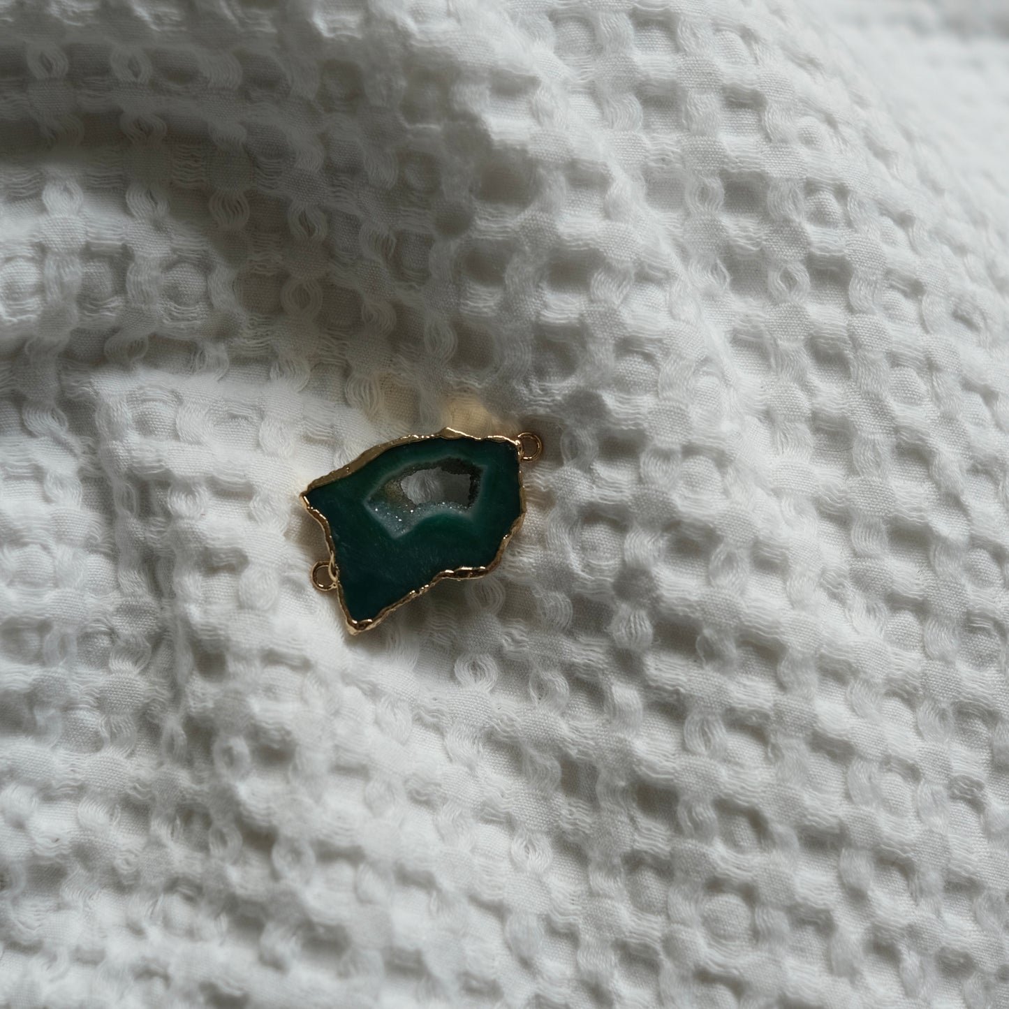 Emerald Agate Slice Charm No. 1