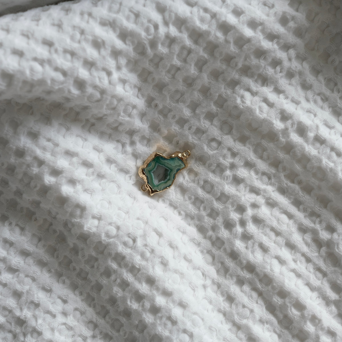 Seafoam Agate Slice Charm No. 1