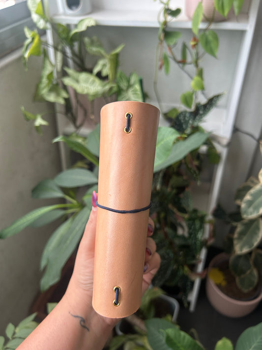 Natural Undyed Pocket Leather Trifold (A6) - Ready to Ship