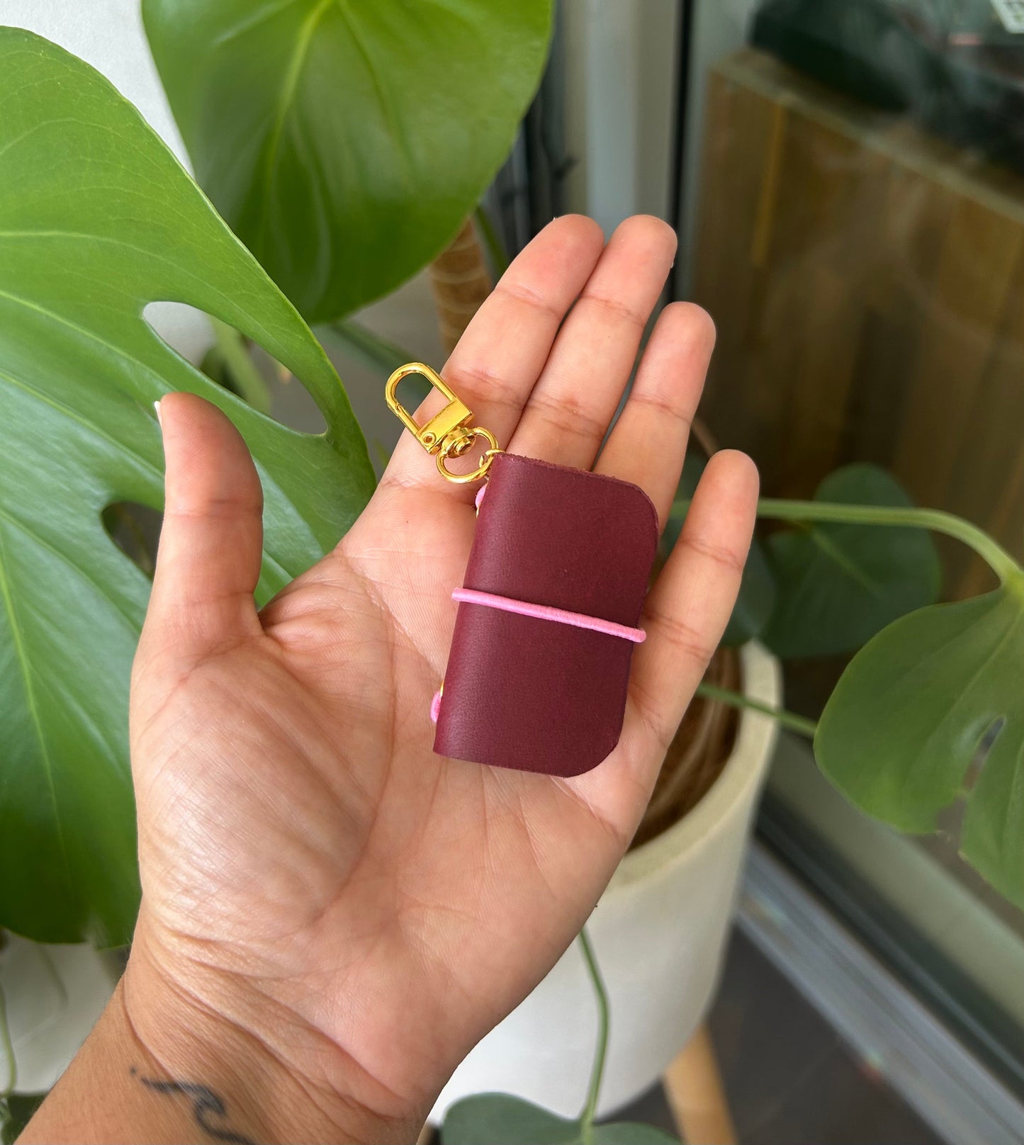 Zero Waste Mini Leather Journal Bag Charm
