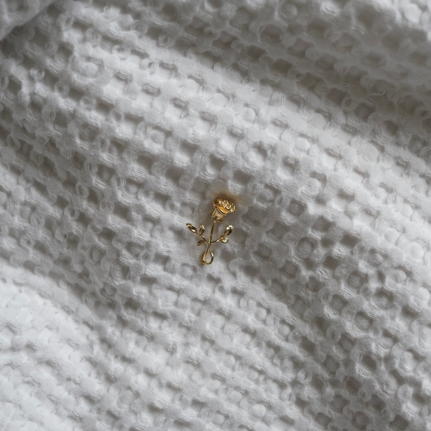 Gold Rosebud Charm