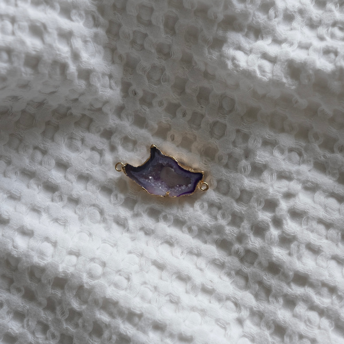 Violet Agate Slice Charm