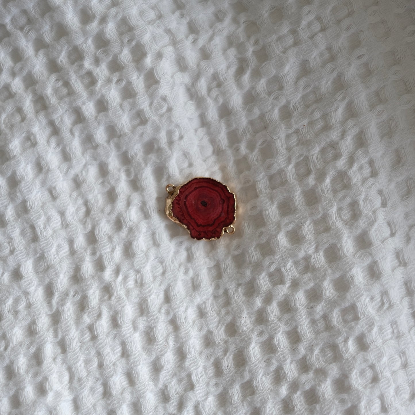 Red Agate Connector Charm