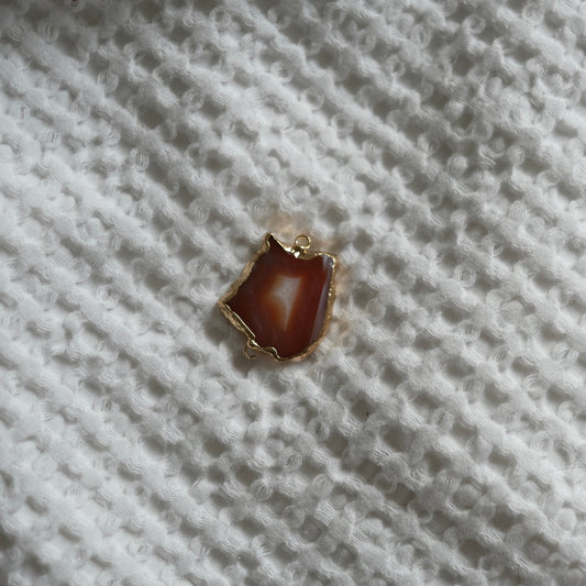 Amber Agate Slice Charm No. 1