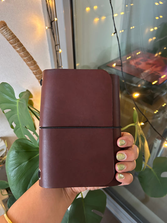 Chocolate Pocket Leather Trifold (A6) (PRE-ORDER)