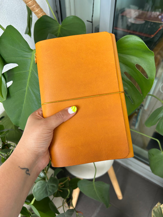Mustard Everyday Leather Trifold (A5)