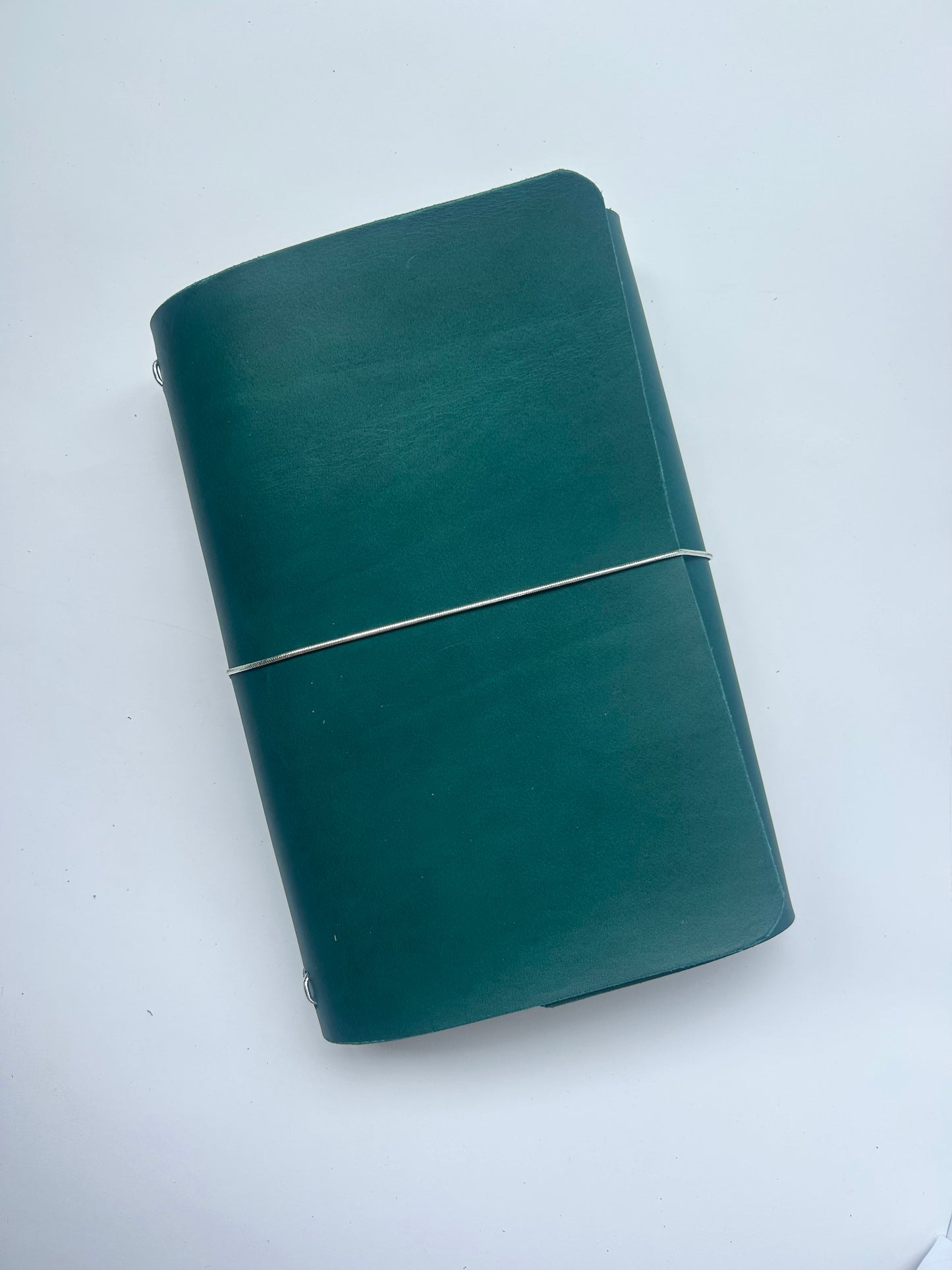 Aqua Field Leather Bifold (A6)