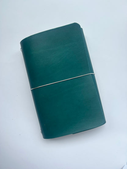 Aqua Field Leather Bifold (A6)