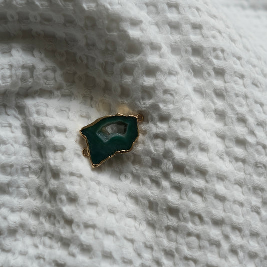Emerald Agate Slice Charm No. 1