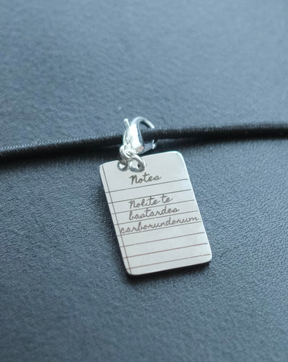 Personalised Library Card Charm