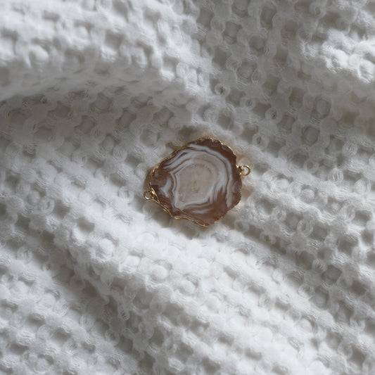 Amber Agate Slice Charm