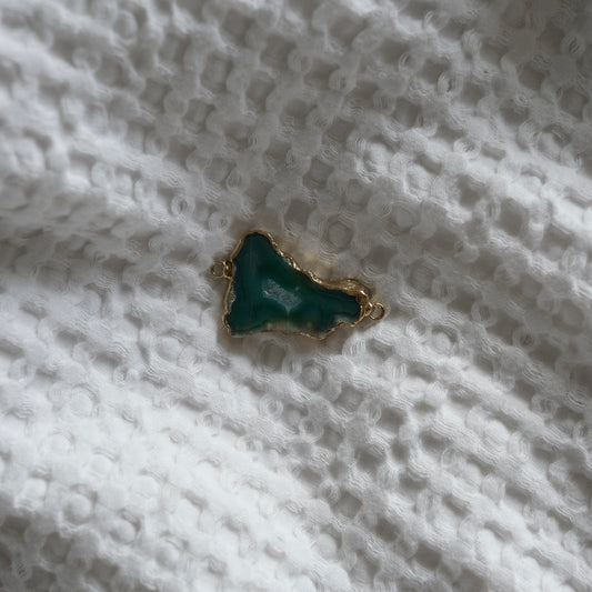 Emerald Agate Slice Charm No. 2