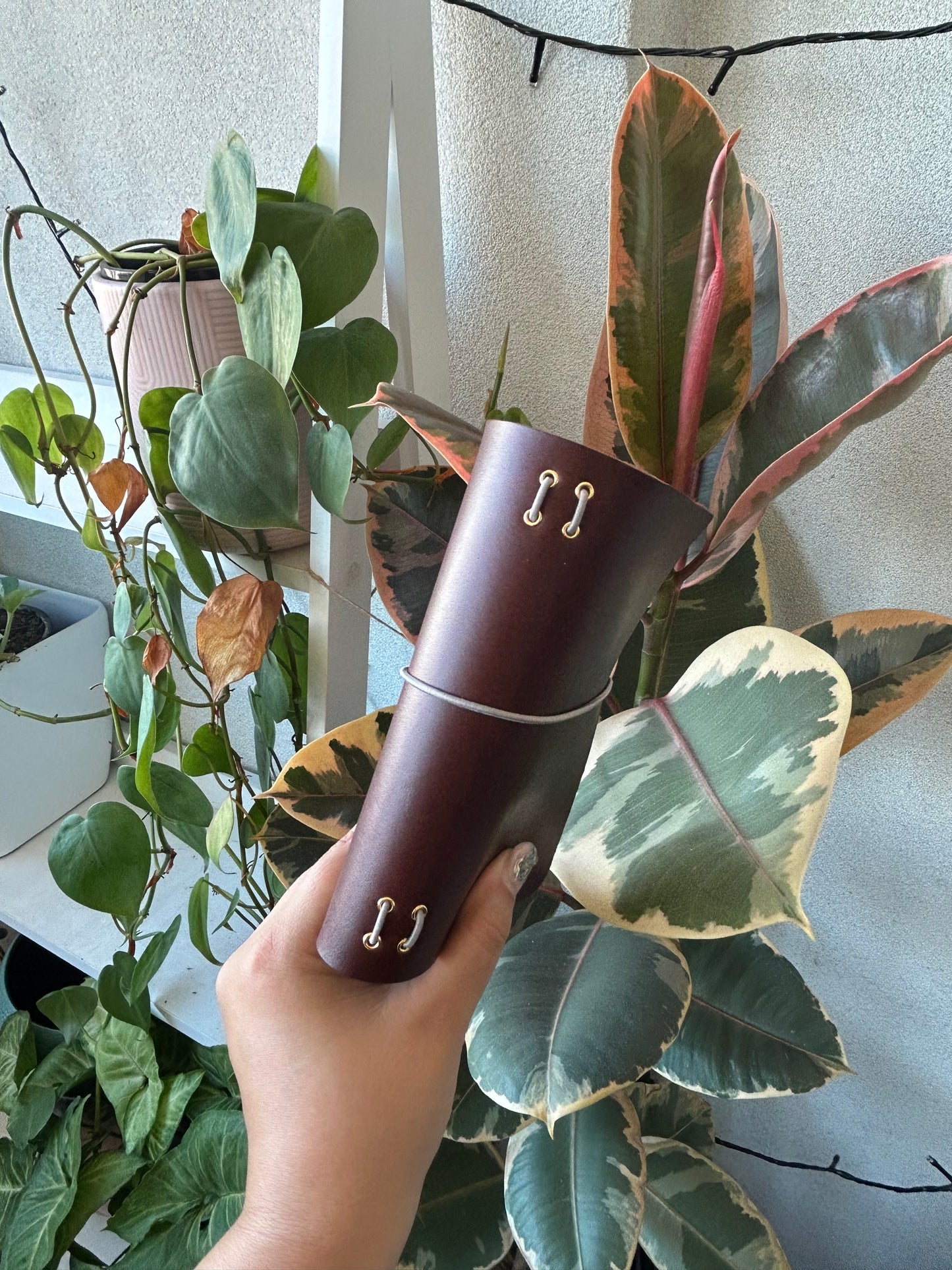 Chocolate Field Leather Trifold - Ready to Ship