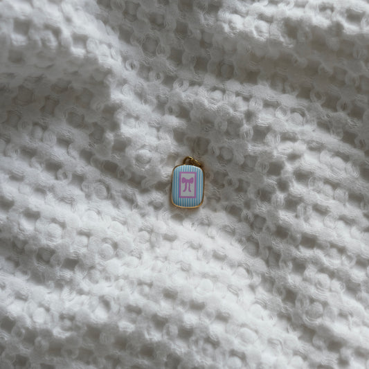 Striped Bow Charm