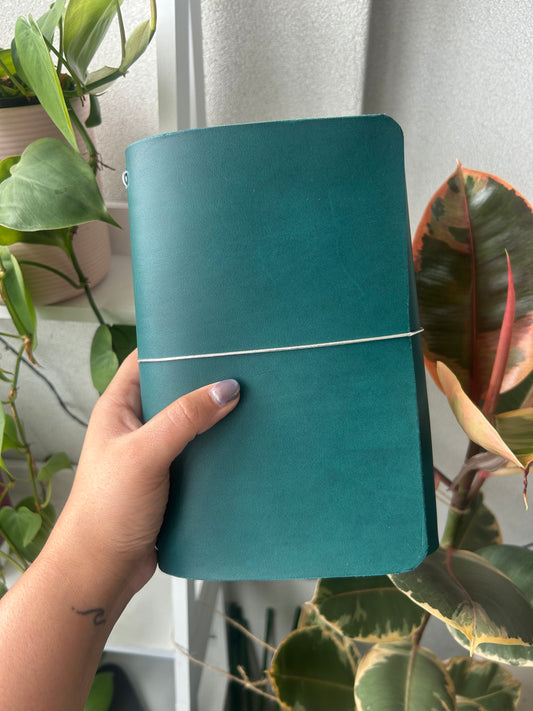 Aqua Everyday Leather Trifold (A5)