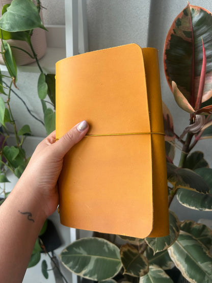 Mustard Field Leather Trifold (A6)