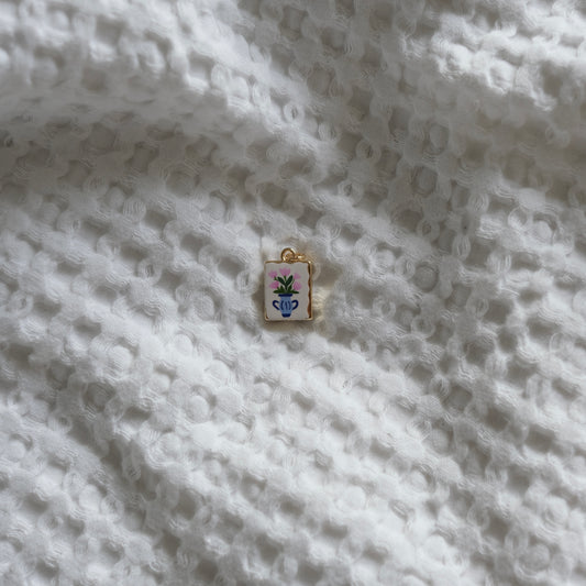 Vase Bouquet Rectangle Charm