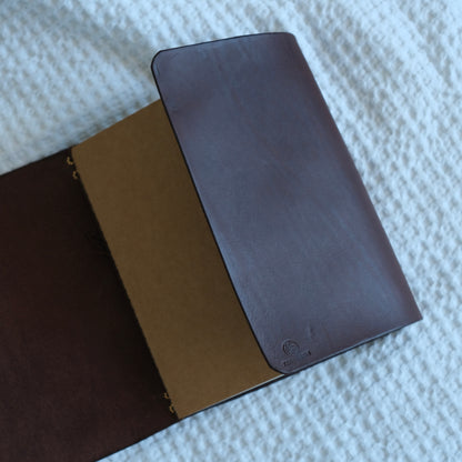 Everyday A5 Leather Trifold in Dark Brown - Ready to Ship