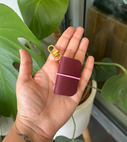 Zero Waste Mini Leather Journal Bag Charm