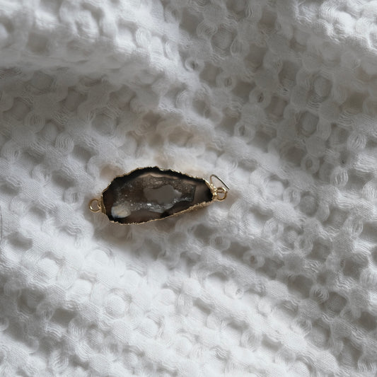 Black & White Agate Slice Charm