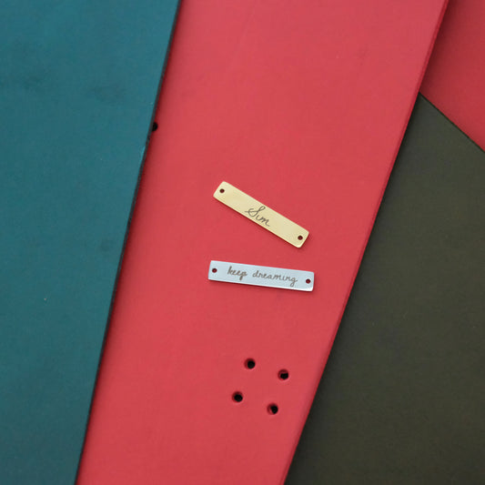 Personalised Flat Bar Charm