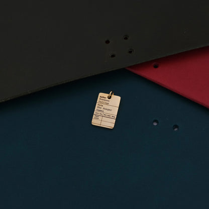 Personalised Library Card Charm