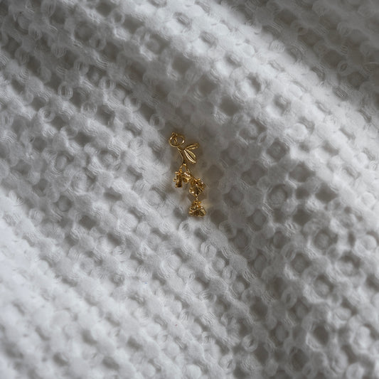 Gold Floral Cluster 2 Charm