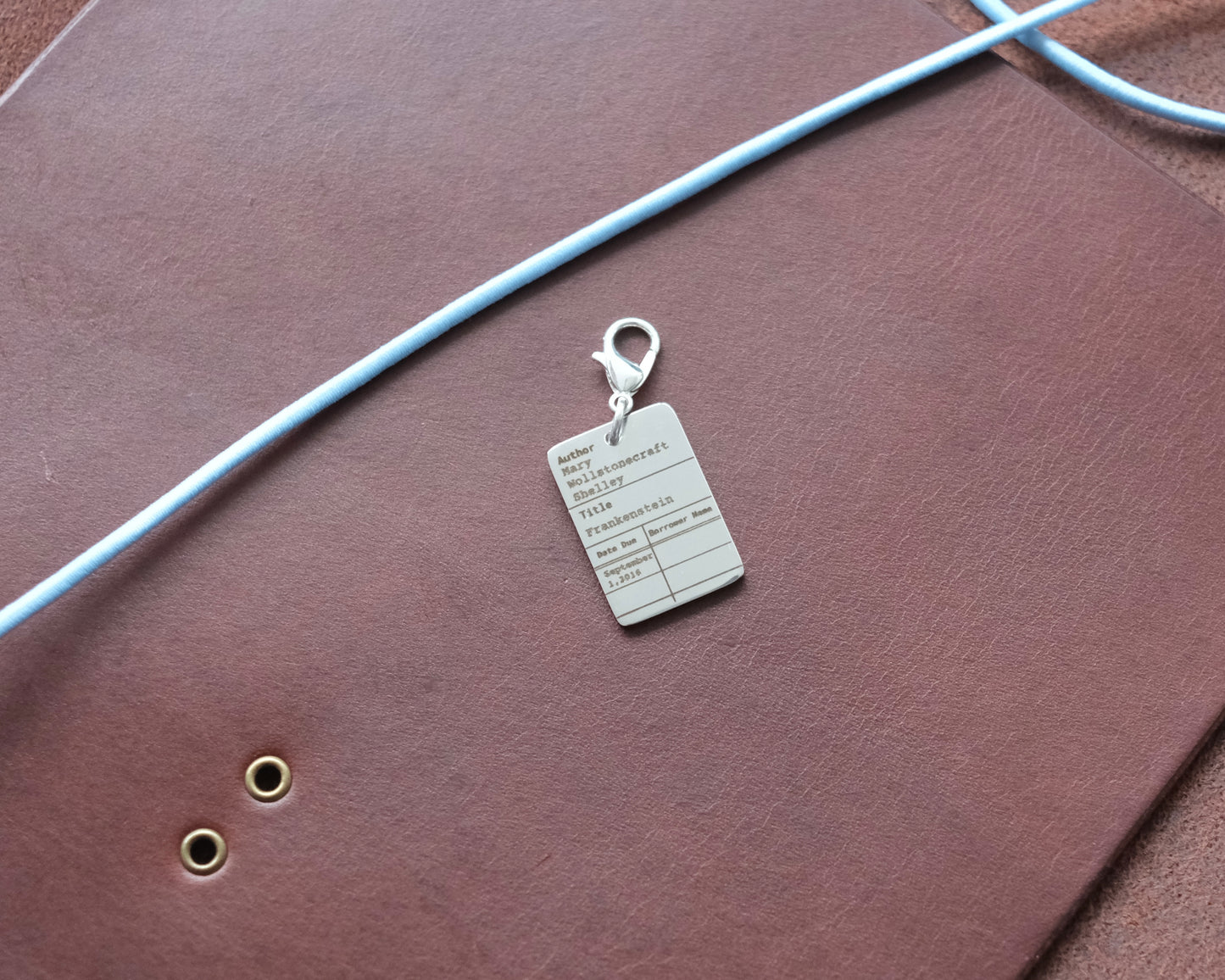 Personalised Library Card Charm