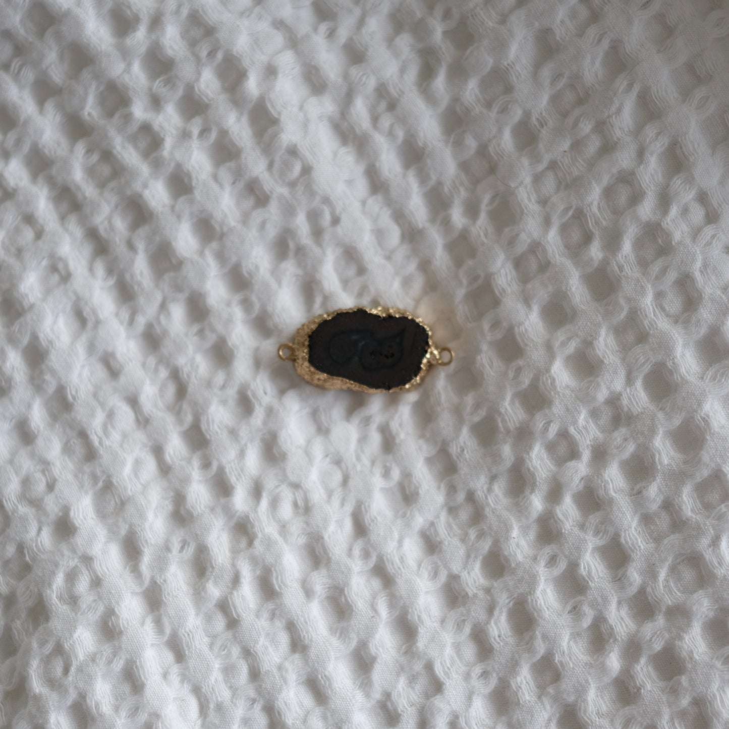 Black Agate Connector Charm