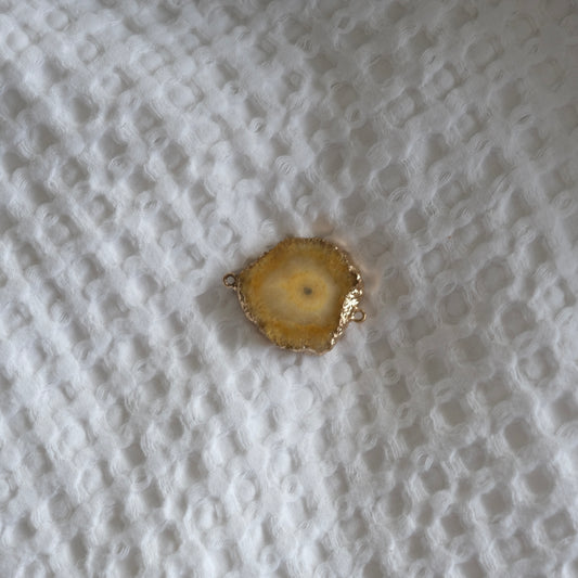 Yellow Agate Connector Charm