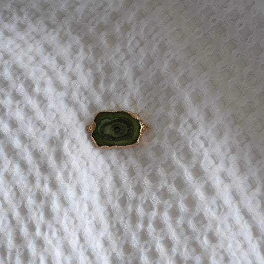 Green Agate Connector Charm