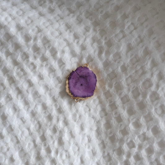 Amethyst Agate Connector Charm