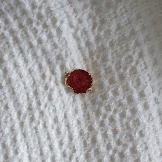 Red Agate Connector Charm