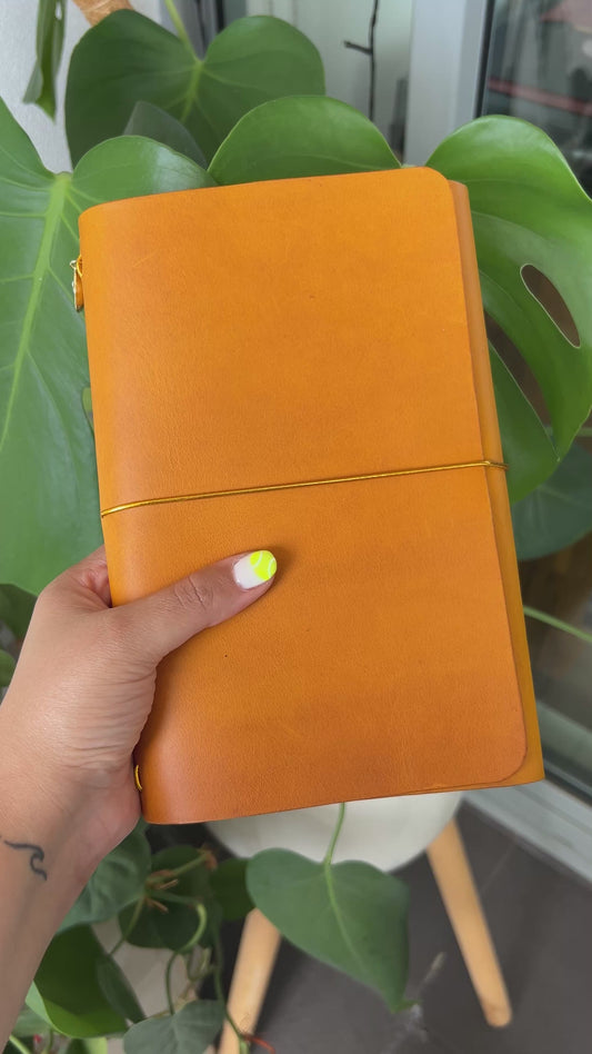 Mustard Everyday Leather Trifold (A5)